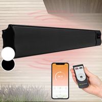 Klarstein Heizstrahler, Elektrische Heizung Terrasse & Garten, Infrarotstrahler mit WiFi App-Steuerung, Timer, LED-Anzeige, IP44 Infrarot Heizstrahler, CO2-Freie, Energieeffiziente Heizung, 2400W