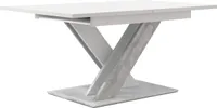 MIRJAN24 Esstisch Bronx, Stilvoll Ausziehbar Esszimmertisch, Design Tisch, Esszimmer (Farbe: Weiß / Beton)