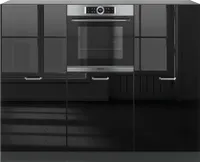 Vicco Küchenblock R-Line, 180 cm ohne Arbeitsplatte, Schwarz Hochglanz/Anthrazit