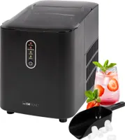 Clatronic Eiswürfelmaschine schnelle Produktion - Eiswürfel in 10 Minuten | bis zu 10kg Eis in 24 Std. | Eiswürfel Maschine mit 2 Eiswürfelgrößen & 1,1L Wassertank | inkl. Eis-Schaufel | EWB 3798
