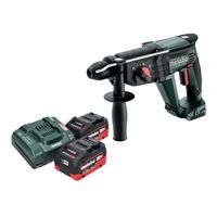 Metabo KH 18 LTX 24 Akku Kombihammer 18 V 2,1 J SDS Plus + 2x LiHD Akku 8,0 Ah + Ladegerät