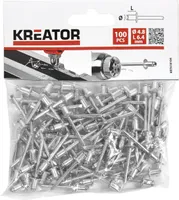 KREATOR 100 Stück Nieten Stahlnieten Popnieten Blindnieten ø 4,8 x L 6,4 mm - ø 4,8 x L 6,4 mm