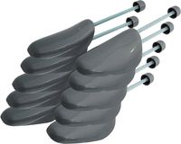 5 Paar Incutex Schuhspanner Kunststoff Gr. 38-44 grau mit Spiralfeder Schuhstrecker Schuhformer  @@
