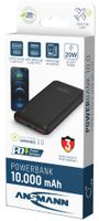 ANSMANN Powerbank 10000mAh PD 20W Schnellladefunktion Power Bank 2 USB Ports & 1 USB Type-C Port