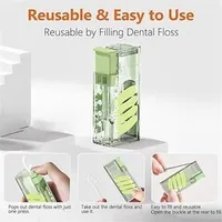 Zahnseide Zahnseide Dispenser,Zahn Zahnseide Picks Fall(65 Pcs Zahnseide) grün