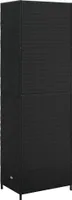 vidaXL Gartenschrank Schwarz 59x40x180 cm Poly Rattan
