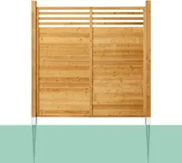 HOME DELUXE - Holzzaun SOMA - Fichtenholz, 1x großer Pfosten, inkl. Zubehör I Blickschutz Windschutz Sonnenschutz