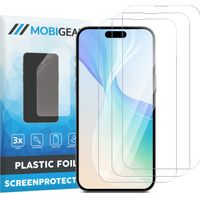 Mobigear -  Apple iPhone 15 Displayschutz Schutzfolie - Hüllenfreundlich (3er Pack)