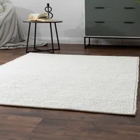Handwebteppich Benin aus 100% Schurwolle in Creme, Größe: 250x340 cm