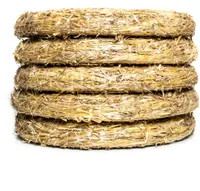 5x DekoPrinz® Natur Strohkranz Ø 33cm / 5cm Strohrömer Rohling Adventskranz Türkranz Kranz Strohring