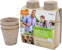SIENA GARDEN 16 Anzuchttöpfe Ø 8 cm rund