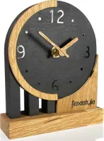 Modern standuhr klein aus Holz Eiche wohnzimmer badezimmer