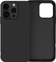 Avizar, półsztywne silikonowe etui na telefon komórkowy Apple iPhone 16 Pro Max, czarne
