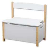 Kinder-Sitzbank mit Stauraum, weiß, Maße: 60 x 34,5 x 56 cm, 1771313