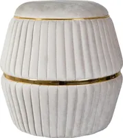 Hocker Doric 200 Taupe / Gold