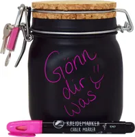 Spardose Geld Geschenk Ideen Neon Beschriftung pink Größe M 0.75 Liter