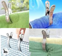 6stk Handtuch Klammer Strandtuch Wäsche Clips Edelstahl Große Wäscheklammern 