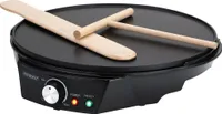MONZANA® Crêpes Maker Antihaftbeschichtung stufenlos einstellbar Kontrolllampen Pfannkuchen Pancake Pfanne elektrisch inkl Teigverteiler Pfannenwender