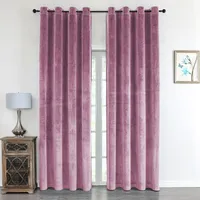 Samtvorhang 140 x 245 cm mit Öse wasserabweisend altrosa - 140 x 245 cm
