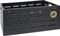 XXL Klappbox 60 Liter anthrazit - 59 x 40 cm - Universal Faltbox in Holz Optik - klappbarer Einkaufs Wäsche Korb