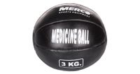 Schwarzer Leder-Medizinball, 3 kg