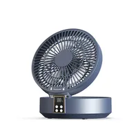 Tischventilator mit Fernbedienung 3 Geschwindigkeiten LED USB Ventilator Leise & Tragbar Campingventilator für Reisen Outdoor Blau