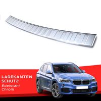 Edelstahl Ladekantenschutz Chrom poliert Stoßstangen Schutz für BMW X1 F48 2015-