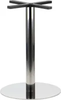 Tischgestell aus Edelstahl, Tischbeine SH-3001-6/P, für Büro, Hotel, Restaurant, Durchmesser 49,5 cm, Höhe 72,5 cm, Polierter Edelstahl