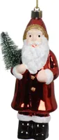 Christbaumschmuck Kunststoff 15cm Weihnachtsmann Figur Rot