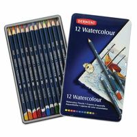 Derwent Aquarellstifte Aquarellstifte aus Metall Schachtel mit 12 sortierten Farben