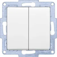 Gunsan VISAGE + MODERNA Modul 2-fach Schalter Serienschalter Weiss