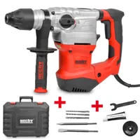 HECHT 1036 Bohrhammer SDS + | 1500 W | 6 Joule | 4250 SpM | mit Zubehör und Koffer | Stein | Beton
