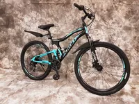 26 Zoll MTB Albatros Vollgefedert, 21-Gang Shimano Kettenschaltung, Scheibenbremsen NEU 2659-SCHWARZ-TÜRKIS AB 155 CM KÖRPERGRÖSSE