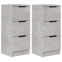 vidaXL Kredensy 2 szt. Beton szary 30x30x70 cm Materiał drewnopochodny
