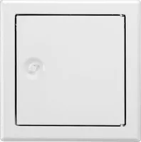 Revisionstür / Revisionsklappe Stahlblech weiß mit Vierkantverschluss 10 x 10 cm