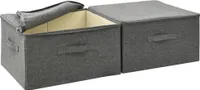 vidaXL Úložné boxy 2 ks látka 43x34x23 cm antracit