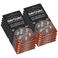 60x Rayovac Hörgerätebatterie HA312 Hearing Aid Acoustic