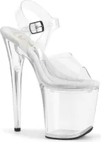 TREASURE-808FLA Damen Sandale von Pleaser, Transparent EU 37, US 7