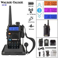 FCH UV-5R Walkie Talkie Funkgerät 5W 128-Kanal Tragbares FM-Radio Schwarz Amateurfunk für Sicherheit, Baustelle, Schule, Unternehmen