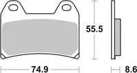 Klocki hamulcowe SBS 706RST (zestaw na tarczę) Road Racing Sinter