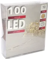 100er LED Drahtlichterkette Batterie Timer warmweiß Wasser biegsam