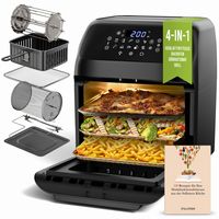 Stillstern Heißluftfritteuse 12L mit LED-Touchscreen, 120 Rezepte auf Deutsch, 12 Programme, Vorheizen&Warmhalten, 1800W Heissluftfritteuse Air Fryer XXL ohne Öl Dörrautomat Minibackofen Camping Grill, FryHD:Schwarz Stillstern Heißluftfritteuse 12L mit LED-Touchscreen, 120 Rezepte auf Deutsch, 12 Programme, Vorheizen&Warmhalten, 1800W Heissluftfritteuse Air Fryer XXL ohne Öl Dörrautomat Minibackofen Camping Grill, FryHD:Schwarz