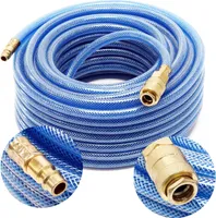 Wiltec PVC hadice na stlačený vzduch 20 m do max. 60 barů, kompresorová hadice s rychlospojkou, textilní hadice pro všechny standardní kompresory, vzduchová hadice