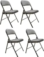 Klappstuhl 4er Set Grau