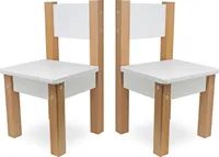 Bubema Lino - Kinderstuhl natur/weiß, 2er-Set , Farbe: natur/weiß