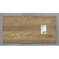 SIGEL artverum® skleněná magnetická tabule 91,0 x 46,0 cm Přírodní dřevo