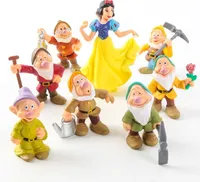8 Stück/Set Schneewittchen und die Sieben Zwerge Aktionsfiguren Spielzeug 6-10cm Prinzessin PVC-Puppen Sammlungsspielzeug für Kinder Geburtstagsgeschenk