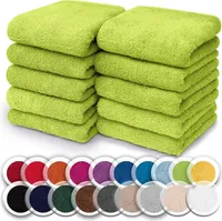 Frottier Seiftücher 10er Pack 30x30cm, 100% Baumwolle, Apfel grün