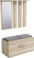 ADGO® Opal3in1 Flurmöbel-Set Kleiderschränke Spiegel, Kleiderbügel, Schuhschrank