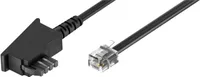 Goobay 68542 Propojovací kabel TAE-F (univerzální vývody), 15 m, bílý - zástrčka TAE-F > zástrčka RJ11/RJ14 (6P4C)